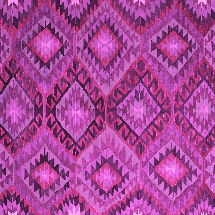 Square Machine Washable Southwestern Pink Country Rug, wshcon3072pnk