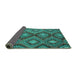 Sideview of Southwestern Turquoise Country Rug, con3072turq