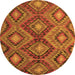 Square Southwestern Orange Country Rug, con3072org