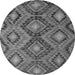 Square Southwestern Gray Country Rug, con3072gry