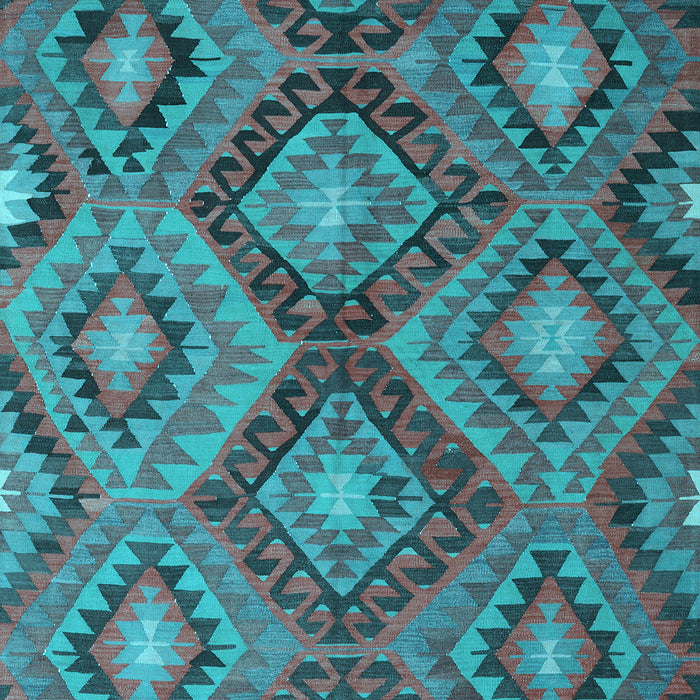 Machine Washable Southwestern Light Blue Country Rug, wshcon3072lblu