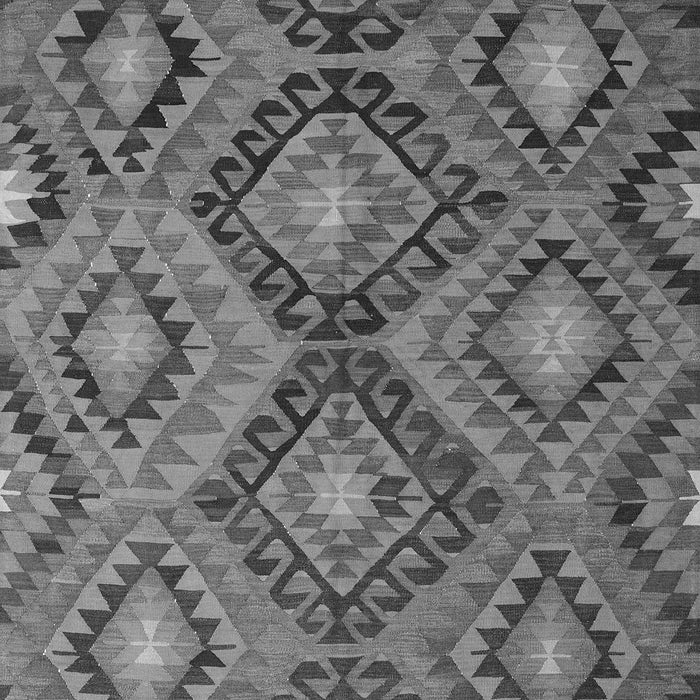 Serging Thickness of Machine Washable Southwestern Gray Country Rug, wshcon3072gry