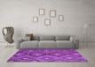 Machine Washable Southwestern Purple Country Area Rugs in a Living Room, wshcon3072pur