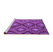 Sideview of Machine Washable Southwestern Purple Country Area Rugs, wshcon3072pur