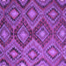 Square Machine Washable Southwestern Purple Country Area Rugs, wshcon3072pur