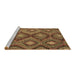 Sideview of Machine Washable Southwestern Brown Country Rug, wshcon3072brn