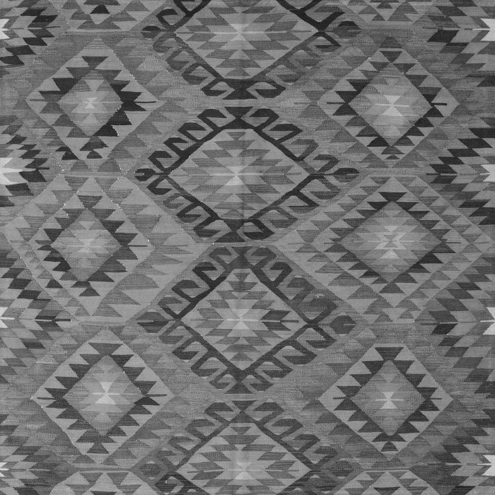 Round Machine Washable Southwestern Gray Country Rug, wshcon3072gry