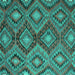 Square Southwestern Turquoise Country Rug, con3072turq