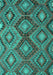 Machine Washable Southwestern Turquoise Country Area Rugs, wshcon3072turq