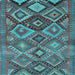 Square Oriental Light Blue Traditional Rug, con3073lblu