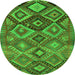 Square Oriental Green Traditional Rug, con3073grn