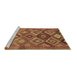 Sideview of Machine Washable Oriental Brown Traditional Rug, wshcon3073brn