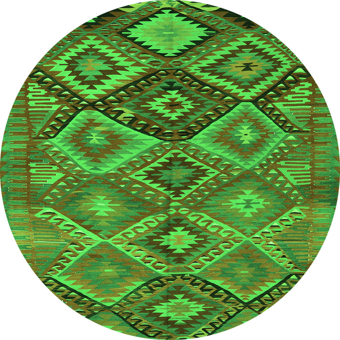 Machine Washable Oriental Green Traditional Area Rugs, wshcon3073grn