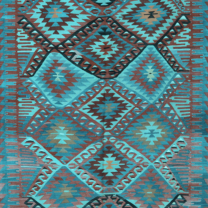 Machine Washable Oriental Light Blue Traditional Rug, wshcon3073lblu