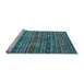 Sideview of Machine Washable CON3074X Light Blue CON3074X Rug, wshcon3074lblu