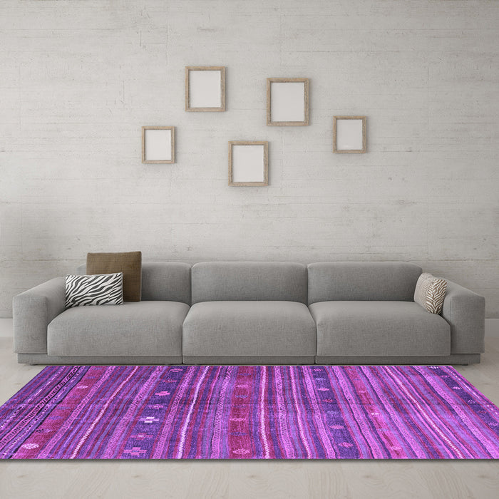 Machine Washable CON3074X Purple CON3074X Area Rugs in a Living Room, wshcon3074pur