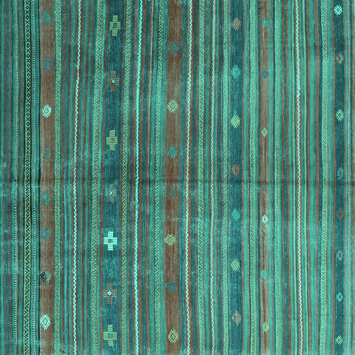 Square Machine Washable CON3074X Turquoise CON3074X Area Rugs, wshcon3074turq