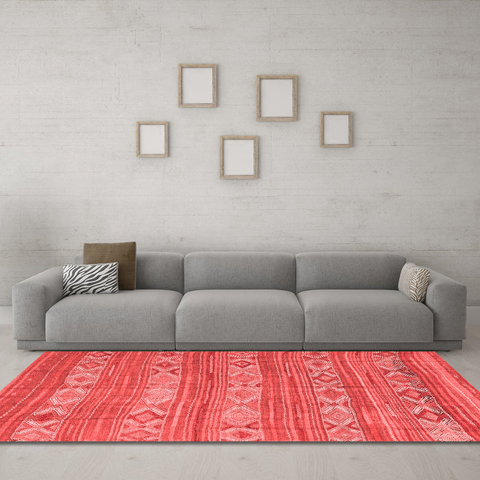 CON3075X Red Washable Rugs