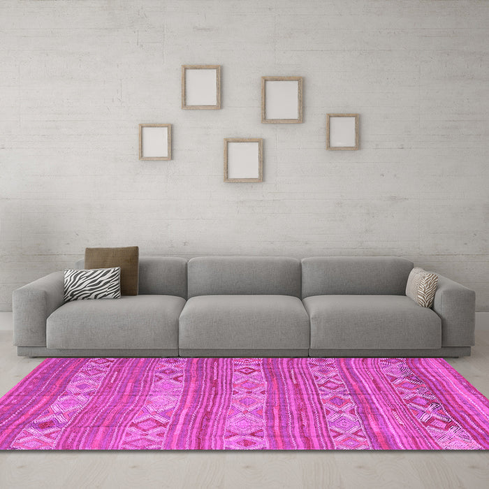 Machine Washable CON3075X Pink CON3075X Rug in a Living Room, wshcon3075pnk