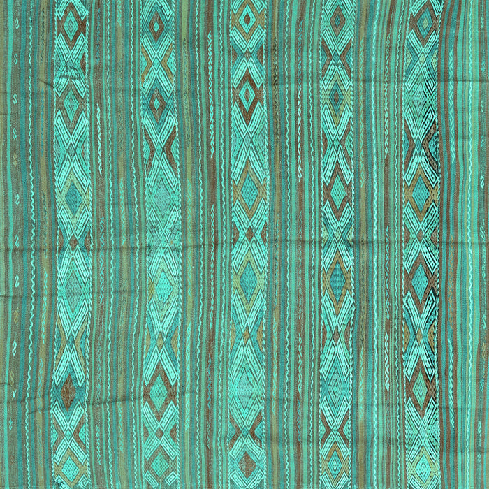 Square Machine Washable CON3075X Turquoise CON3075X Area Rugs, wshcon3075turq