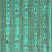 Square Machine Washable CON3075X Turquoise CON3075X Area Rugs, wshcon3075turq