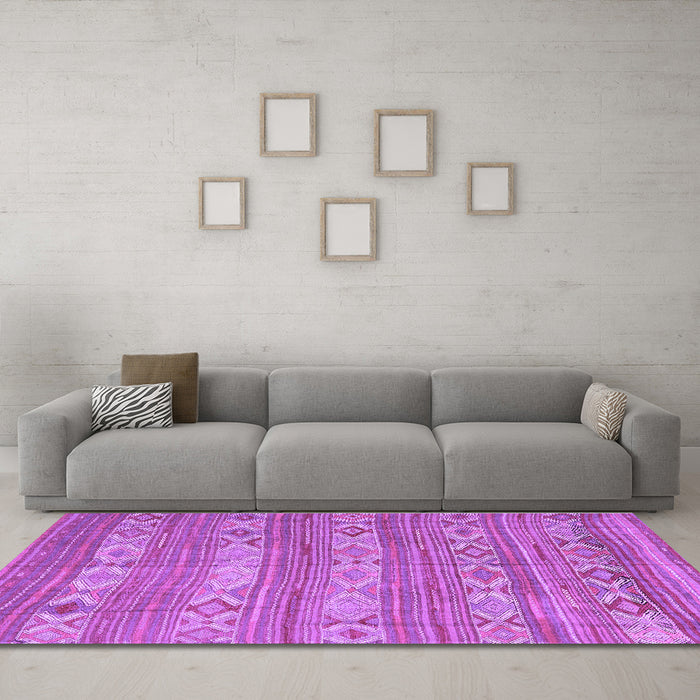Machine Washable CON3075X Purple CON3075X Area Rugs in a Living Room, wshcon3075pur
