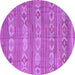 Round Machine Washable CON3075X Purple CON3075X Area Rugs, wshcon3075pur