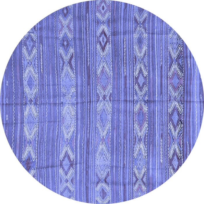 Round Machine Washable CON3075X Blue CON3075X Rug, wshcon3075blu