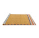 Serging Thickness of Contemporary Orange Abstract Machine Washable Rug, wshcon3076