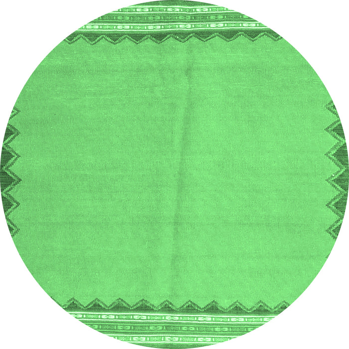 Round Machine Washable CON3076X Emerald Green CON3076X Area Rugs, wshcon3076emgrn