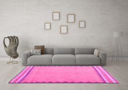 Machine Washable CON3076X Pink CON3076X Rug in a Living Room, wshcon3076pnk