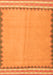 Serging Thickness of Machine Washable CON3076X Orange CON3076X Area Rugs, wshcon3076org