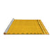 Sideview of Machine Washable CON3076X Yellow CON3076X Rug, wshcon3076yw