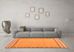 Machine Washable CON3076X Orange CON3076X Area Rugs in a Living Room, wshcon3076org