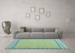 Machine Washable CON3076X Light Blue CON3076X Rug in a Living Room, wshcon3076lblu
