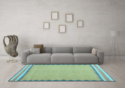 Machine Washable CON3076X Light Blue CON3076X Rug in a Living Room, wshcon3076lblu