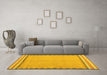 Machine Washable CON3076X Yellow CON3076X Rug in a Living Room, wshcon3076yw