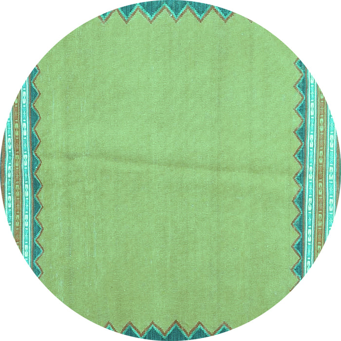 Round Machine Washable CON3076X Turquoise CON3076X Area Rugs, wshcon3076turq