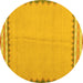 Round Machine Washable CON3076X Yellow CON3076X Rug, wshcon3076yw