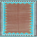 Square Machine Washable CON3077X Light Blue CON3077X Rug, wshcon3077lblu