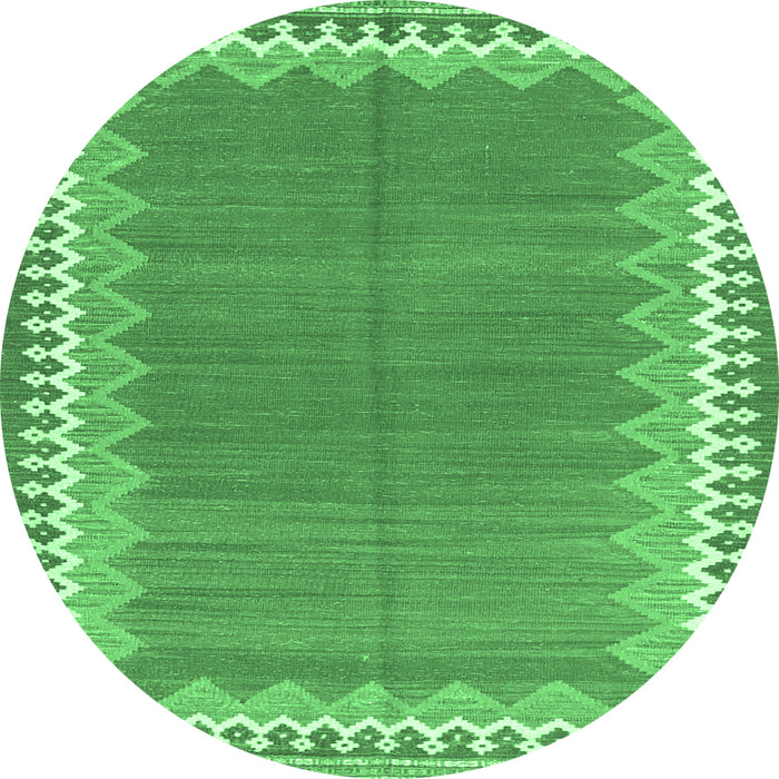 Round Machine Washable CON3077X Emerald Green CON3077X Area Rugs, wshcon3077emgrn