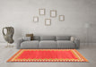 Machine Washable CON3077X Orange CON3077X Area Rugs in a Living Room, wshcon3077org