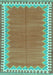 Machine Washable CON3077X Turquoise CON3077X Area Rugs, wshcon3077turq