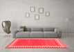 CON3077X Red Washable Rugs