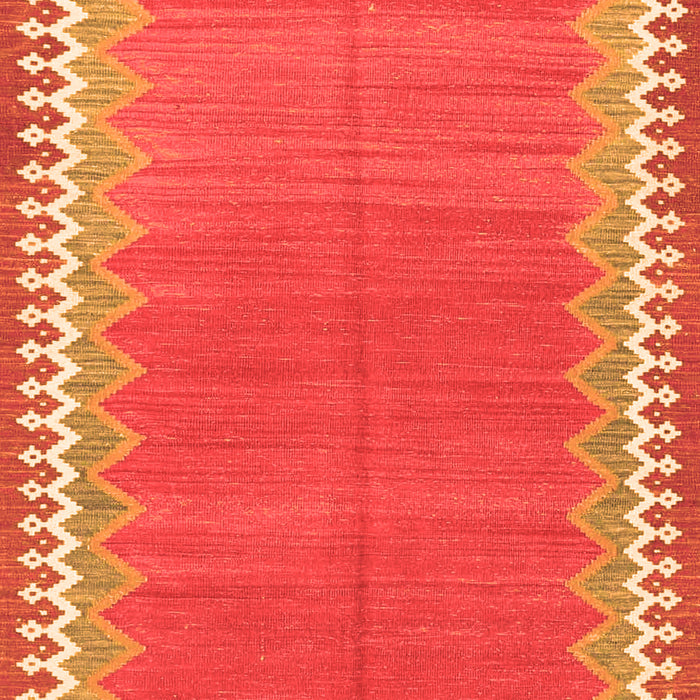 Serging Thickness of Machine Washable CON3077X Orange CON3077X Area Rugs, wshcon3077org