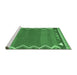 Sideview of Machine Washable Oriental Emerald Green Traditional Area Rugs, wshcon3078emgrn