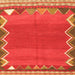 Serging Thickness of Oriental Orange Traditional Rug, con3078org