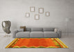 Machine Washable Oriental Yellow Traditional Rug in a Living Room, wshcon3078yw