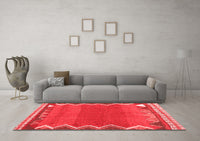 Machine Washable Oriental Red Traditional Rug, wshcon3078red