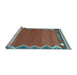 Sideview of Machine Washable Oriental Light Blue Traditional Rug, wshcon3078lblu